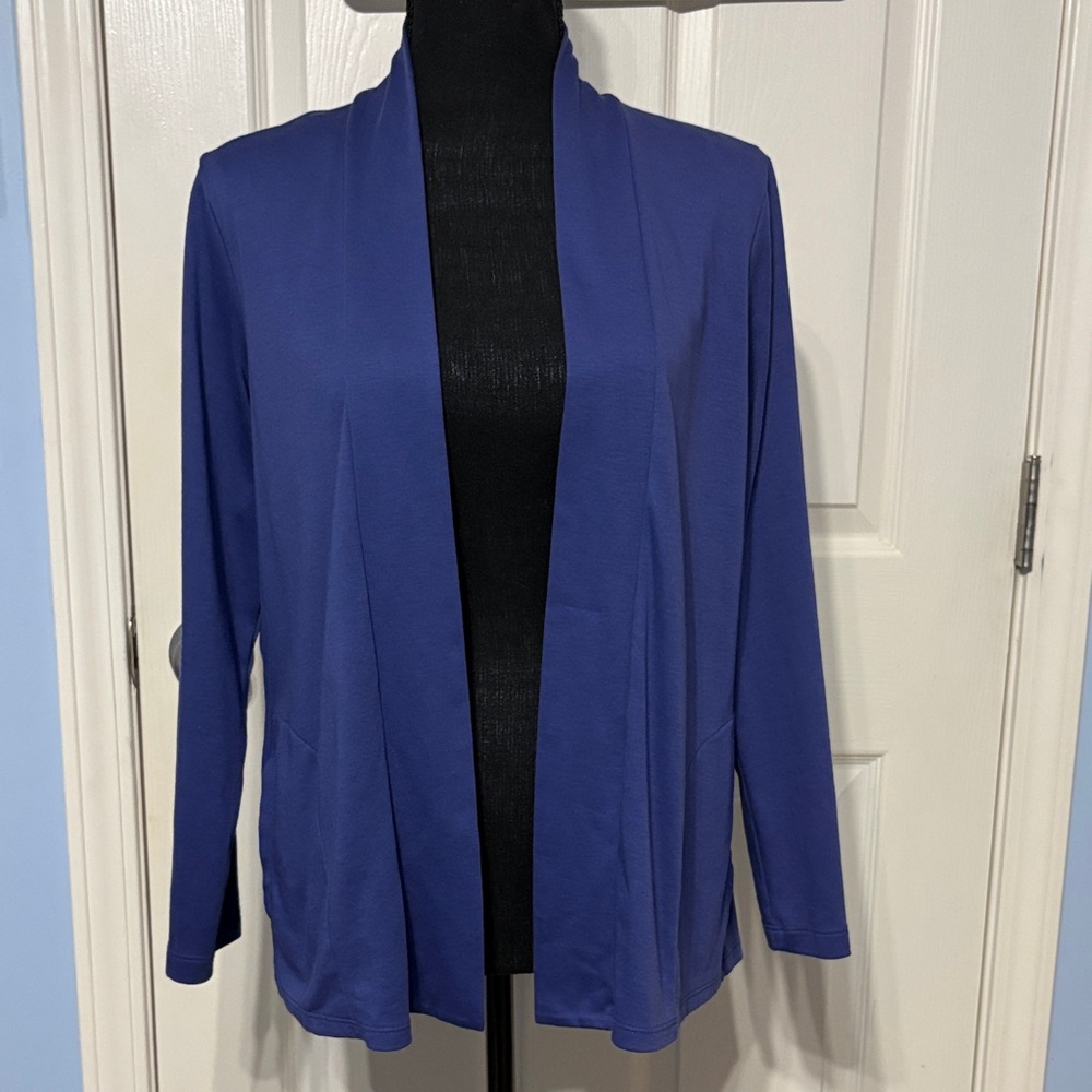 L.L. Bean Supima Knit Open Cardigan With Pockets